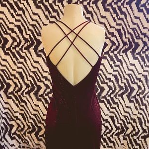 Vintage Lori Anne Montreal long elegant red dress